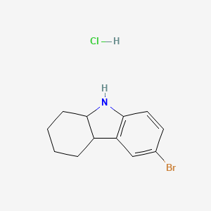 molecular formula C12H15BrClN B2587324 6-bromo-2,3,4,4a,9,9a-hexahydro-1H-carbazole hydrochloride CAS No. 1808899-40-2