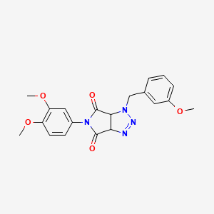 molecular formula C20H20N4O5 B2587325 5-(3,4-dimethoxyphenyl)-1-(3-methoxybenzyl)-1,6a-dihydropyrrolo[3,4-d][1,2,3]triazole-4,6(3aH,5H)-dione CAS No. 1052568-96-3