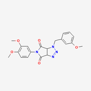 5-(3,4-dimethoxyphenyl)-1-[(3-methoxyphenyl)methyl]-1H,3aH,4H,5H,6H,6aH-pyrrolo[3,4-d][1,2,3]triazole-4,6-dione