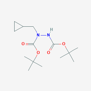 molecular formula C14H26N2O4 B2587326 二叔丁基1-(环丙基甲基)肼-1,2-二甲酸酯 CAS No. 1217414-36-2