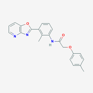 molecular formula C22H19N3O3 B258733 N-(2-methyl-3-[1,3]oxazolo[4,5-b]pyridin-2-ylphenyl)-2-(4-methylphenoxy)acetamide 
