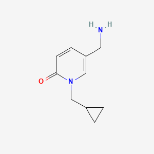 molecular formula C10H14N2O B2587330 5-(aminomethyl)-1-(cyclopropylmethyl)-2(1H)-pyridinone CAS No. 1400635-87-1
