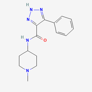 N-(1-methylpiperidin-4-yl)-4-phenyl-1H-1,2,3-triazole-5-carboxamide