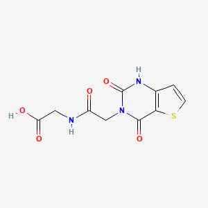 molecular formula C10H9N3O5S B2587333 N-[(2,4-二氧代-1,4-二氢噻吩并[3,2-d]嘧啶-3(2H)-基)乙酰基]甘氨酸 CAS No. 852454-09-2