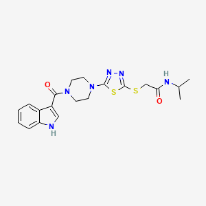 2-((5-(4-(1H-indole-3-carbonyl)piperazin-1-yl)-1,3,4-thiadiazol-2-yl)thio)-N-isopropylacetamide