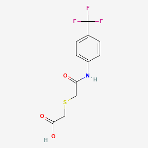 molecular formula C11H10F3NO3S B2587338 2-({2-Oxo-2-[4-(trifluoromethyl)anilino]-ethyl}sulfanyl)acetic acid CAS No. 338421-16-2