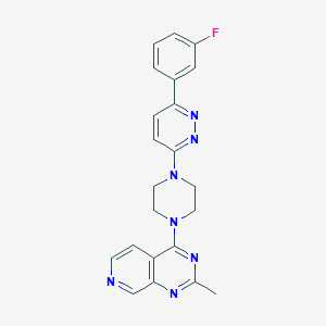 4-[4-[6-(3-Fluorophenyl)pyridazin-3-yl]piperazin-1-yl]-2-methylpyrido[3,4-d]pyrimidine