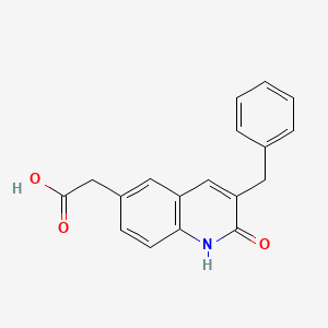 2-(3-Benzyl-2-oxo-1,2-dihydroquinolin-6-yl)acetic acid