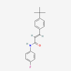 molecular formula C19H20FNO B2587359 3-(4-(叔丁基)苯基)-N-(4-氟苯基)丙烯酰胺 CAS No. 298215-23-3