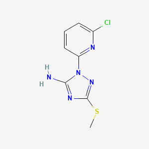 molecular formula C8H8ClN5S B2587364 1-(6-chloro-2-pyridinyl)-3-(methylsulfanyl)-1H-1,2,4-triazol-5-amine CAS No. 338786-65-5