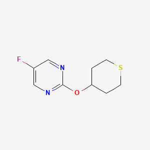 molecular formula C9H11FN2OS B2587368 5-氟-2-(噻-4-基氧基)嘧啶 CAS No. 2199507-65-6