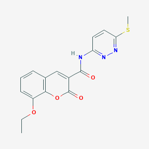 molecular formula C17H15N3O4S B2587372 8-ethoxy-N-(6-(methylthio)pyridazin-3-yl)-2-oxo-2H-chromene-3-carboxamide CAS No. 1021225-60-4