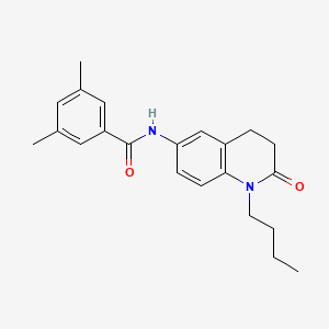 molecular formula C22H26N2O2 B2587375 N-(1-丁基-2-氧代-1,2,3,4-四氢喹啉-6-基)-3,5-二甲基苯甲酰胺 CAS No. 954661-44-0