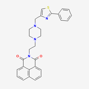 2-(2-(4-((2-phenylthiazol-4-yl)methyl)piperazin-1-yl)ethyl)-1H-benzo[de]isoquinoline-1,3(2H)-dione