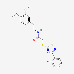 N-(3,4-dimethoxyphenethyl)-2-((3-(o-tolyl)-1,2,4-thiadiazol-5-yl)thio)acetamide