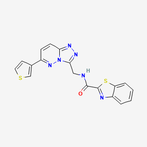 N-((6-(thiophen-3-yl)-[1,2,4]triazolo[4,3-b]pyridazin-3-yl)methyl)benzo[d]thiazole-2-carboxamide