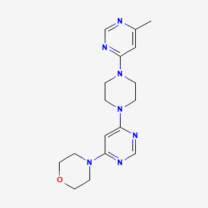 molecular formula C17H23N7O B2587391 4-{6-[4-(6-Methylpyrimidin-4-yl)piperazin-1-yl]pyrimidin-4-yl}morpholine CAS No. 2343554-39-0
