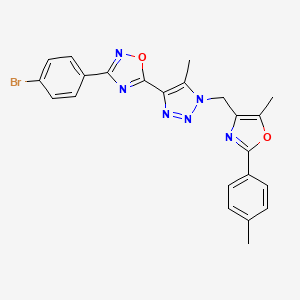 3-(4-bromophenyl)-5-(5-methyl-1-{[5-methyl-2-(4-methylphenyl)-1,3-oxazol-4-yl]methyl}-1H-1,2,3-triazol-4-yl)-1,2,4-oxadiazole