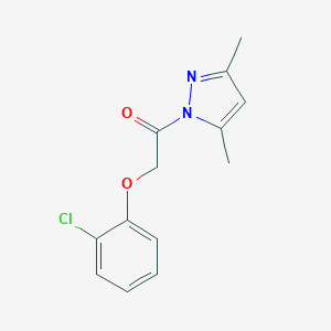 molecular formula C13H13ClN2O2 B258741 1-[(2-chlorophenoxy)acetyl]-3,5-dimethyl-1H-pyrazole 