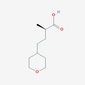 molecular formula C10H18O3 B2587413 (2R)-2-Methyl-4-(oxan-4-yl)butanoic acid CAS No. 2248188-73-8