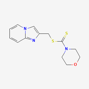 molecular formula C13H15N3OS2 B2587425 Imidazo[1,2-a]pyridin-2-ylmethyl morpholine-4-carbodithioate CAS No. 380351-79-1