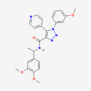 molecular formula C25H25N5O4 B2587434 N-(1-(3,4-dimethoxyphenyl)ethyl)-1-(3-methoxyphenyl)-5-(pyridin-4-yl)-1H-1,2,3-triazole-4-carboxamide CAS No. 1326934-28-4