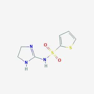 molecular formula C7H9N3O2S2 B2587442 N-(4,5-Dihydro-1H-imidazol-2-yl)thiophen-2-sulfonamid CAS No. 748137-17-9