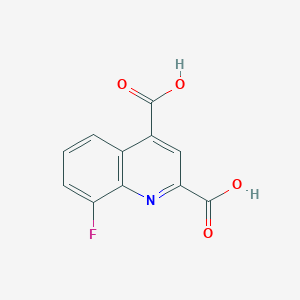 molecular formula C11H6FNO4 B2587444 8-氟喹诺酮-2,4-二羧酸 CAS No. 250641-22-6