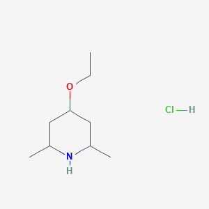 molecular formula C9H20ClNO B2587454 4-Ethoxy-2,6-Dimethylpiperidin;hydrochlorid CAS No. 2445785-97-5