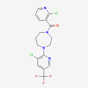 (2-Chloropyridin-3-yl)-[4-[3-chloro-5-(trifluoromethyl)pyridin-2-yl]-1,4-diazepan-1-yl]methanone