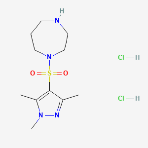 1-((1,3,5-trimethyl-1H-pyrazol-4-yl)sulfonyl)-1,4-diazepane dihydrochloride