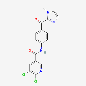 5,6-dichloro-N-[4-(1-methylimidazole-2-carbonyl)phenyl]pyridine-3-carboxamide