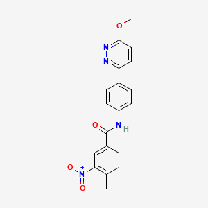N-[4-(6-methoxypyridazin-3-yl)phenyl]-4-methyl-3-nitrobenzamide