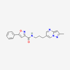 N-(3-(2-methylpyrazolo[1,5-a]pyrimidin-6-yl)propyl)-5-phenylisoxazole-3-carboxamide
