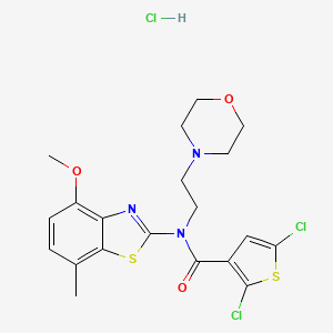2,5-dichloro-N-(4-methoxy-7-methylbenzo[d]thiazol-2-yl)-N-(2-morpholinoethyl)thiophene-3-carboxamide hydrochloride