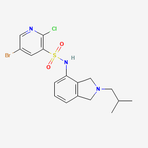 molecular formula C17H19BrClN3O2S B2587499 5-bromo-2-chloro-N-[2-(2-methylpropyl)-2,3-dihydro-1H-isoindol-4-yl]pyridine-3-sulfonamide CAS No. 2094295-29-9