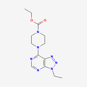 Ethyl 4-(3-ethyltriazolo[4,5-d]pyrimidin-7-yl)piperazine-1-carboxylate