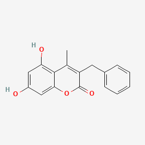molecular formula C17H14O4 B2587510 3-苄基-5,7-二羟基-4-甲基-2H-色烯-2-酮 CAS No. 219551-85-6