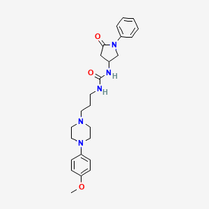 1-(3-(4-(4-Methoxyphenyl)piperazin-1-yl)propyl)-3-(5-oxo-1-phenylpyrrolidin-3-yl)urea