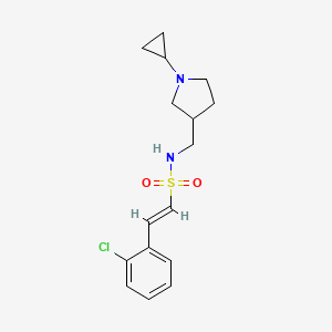 (E)-2-(2-Chlorophenyl)-N-[(1-cyclopropylpyrrolidin-3-YL)methyl]ethenesulfonamide