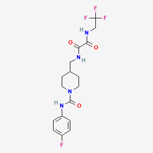 N1-((1-((4-fluorophenyl)carbamoyl)piperidin-4-yl)methyl)-N2-(2,2,2-trifluoroethyl)oxalamide