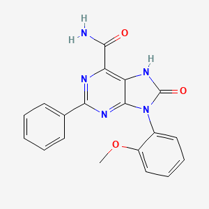 9-(2-methoxyphenyl)-8-oxo-2-phenyl-8,9-dihydro-7H-purine-6-carboxamide