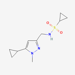 N-((5-cyclopropyl-1-methyl-1H-pyrazol-3-yl)methyl)cyclopropanesulfonamide
