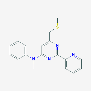 N-Methyl-6-((methylsulfanyl)methyl)-N-phenyl-2-(2-pyridinyl)-4-pyrimidinamine