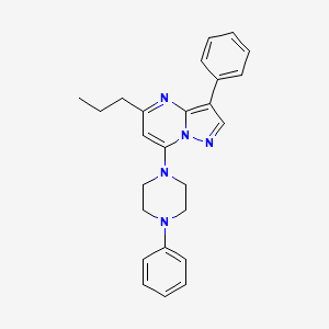 3-Phenyl-7-(4-phenylpiperazin-1-yl)-5-propylpyrazolo[1,5-a]pyrimidine