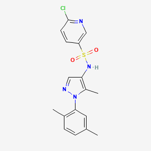 6-Chloro-N-[1-(2,5-dimethylphenyl)-5-methylpyrazol-4-YL]pyridine-3-sulfonamide