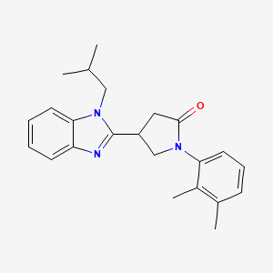 molecular formula C23H27N3O B2587583 1-(2,3-Dimethylphenyl)-4-[1-(2-methylpropyl)benzimidazol-2-yl]pyrrolidin-2-one CAS No. 847395-58-8