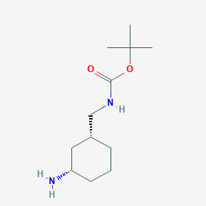molecular formula C12H24N2O2 B2587590 Tert-butyl [(cis-3-aminocyclohexyl)methyl]carbamate CAS No. 870461-39-5