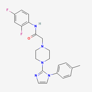N-(2,4-difluorophenyl)-2-(4-(1-(p-tolyl)-1H-imidazol-2-yl)piperazin-1-yl)acetamide