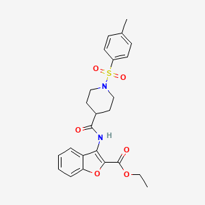 Ethyl 3-(1-tosylpiperidine-4-carboxamido)benzofuran-2-carboxylate